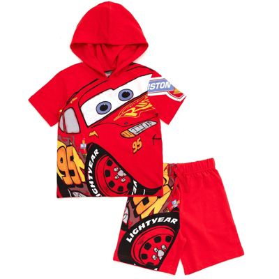 Little Boys Boy's(6-12) Cosplay Hooded Graphic Top and French Terry Shorts Outfit