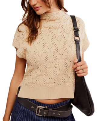Free People - Women's Vickie Cotton Mock Neck Sweater