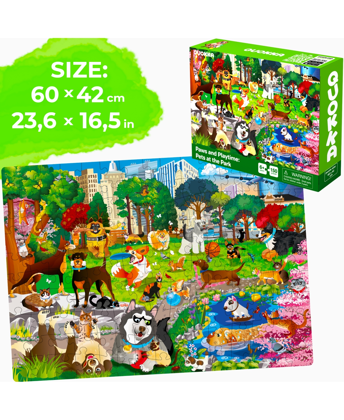 Quokka 3X150 Piece Floor Jigsaw Puzzles for Kids Ages 8-10