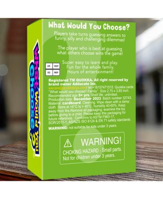 What Would You Choose - Family Card Game for Kids Ages 6-8