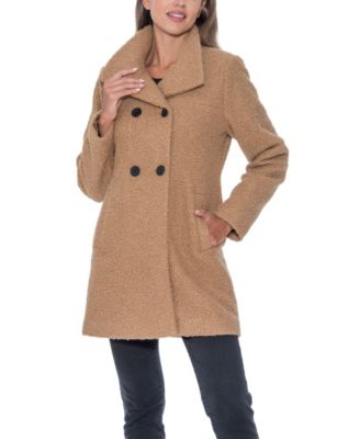 Women's Boucle Double Breasted Walking Coat
