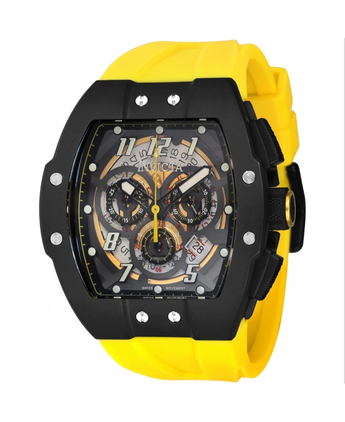 Men's 44413 Jm Correa Quartz Multifunction Black, Transparent Dial Watch - Black