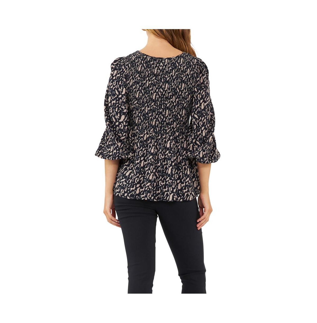 Ripe Maternity Maternity Izzie Shirred Top -/ mocha