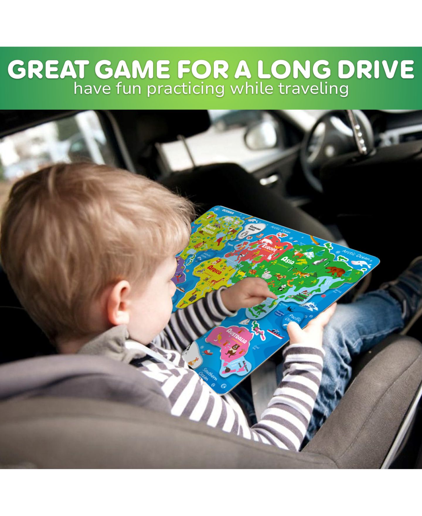 Детские игрушки Quokka World Map and Solar System Educational Puzzle Set, 3-Piece, Ages 3+, цвет: Magnetic — фото 6