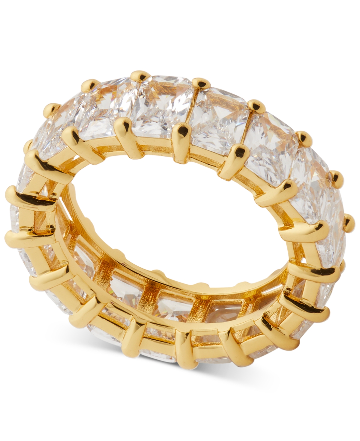 Kate Spade New York Gold-Tone Baguette Cubic Zirconia Eternity Band Ring - Clear