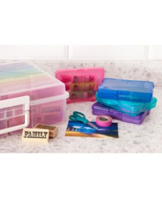 IRIS 2 Pack Extra Large 4" x 6" Photo and Embellishment Craft Keeper with 16 cases, Multicolored
