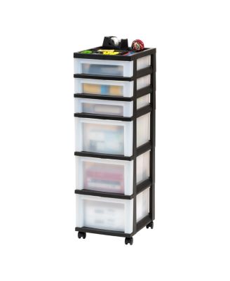 6-Drawer Storage Cart with Organizer Top
