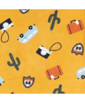 Baby Boys Footless Fleece Pajamas, 3-Pack