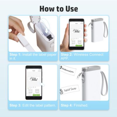 Label Maker Machine with Tape, P21-A Portable Bluetooth Label Printer, Wireless Built-in Cutter Sticker Maker Mini Label Makers with Multiple Templates for Organizing Storage Office Home, Green