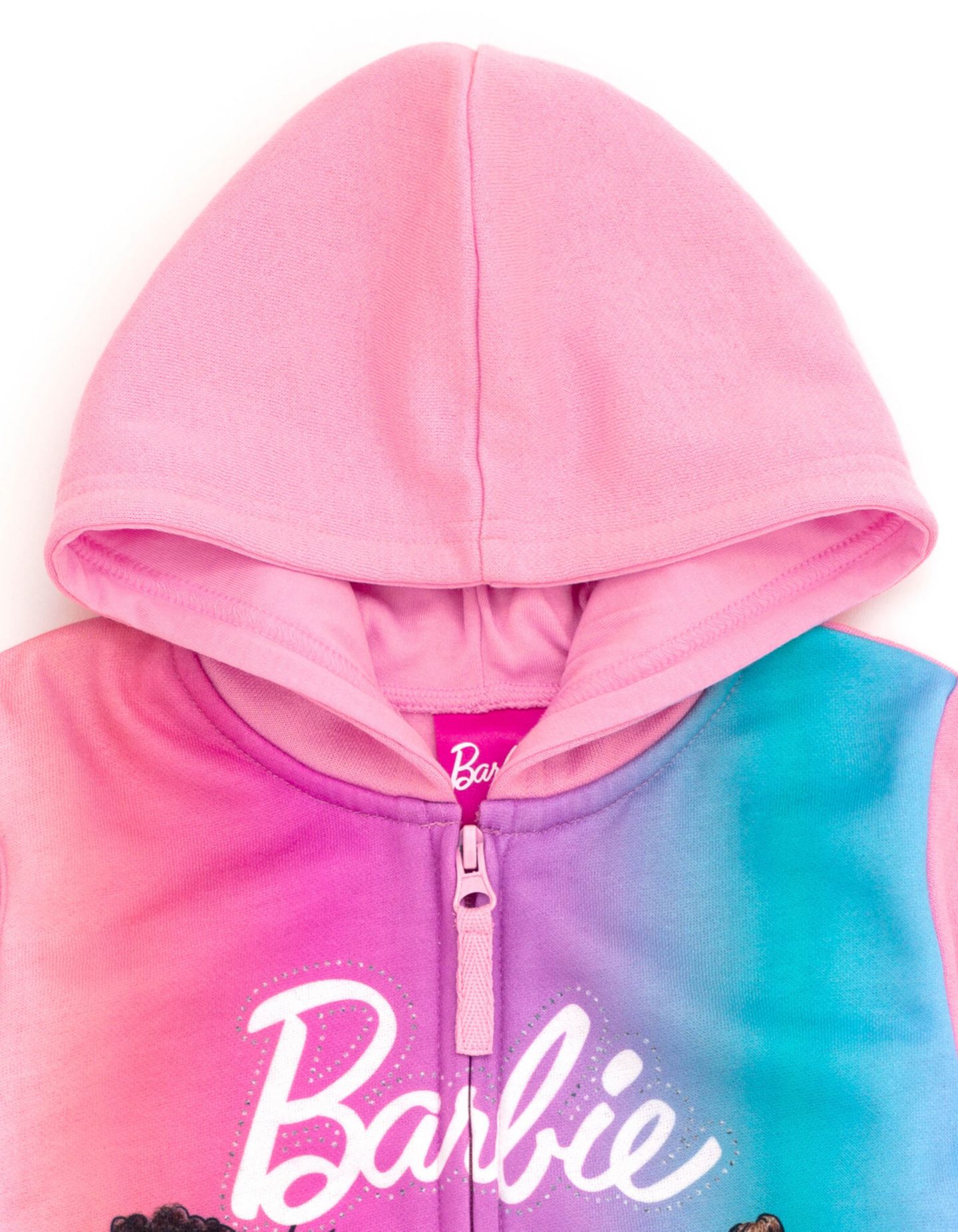 Худи Barbie Zip-Up для девочек, цвет: Розовый синий — фото 5