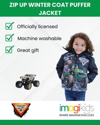 Boys Zip Up Winter Coat Puffer Jacket