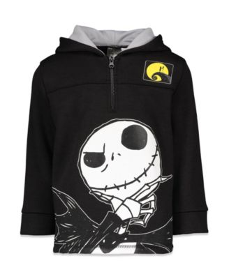 Toddler Boys Nightmare Before Christmas Jack Skellington Oogie Boogie Sally Fleece Quarter Zip Hoodie to