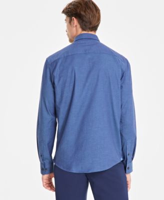 Men's Modern Classic-Fit Stretch Dot Dobby Button-Down Shirt, Created for Macy's 