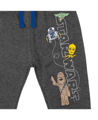 Baby Boys Darth Vader Stormtrooper C-3PO Chewbacca R2-D2 Yoda 2 Pack Jogger Pants Newborn to