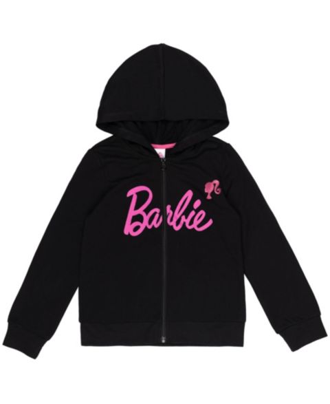 Худи Barbie Zip-Up для девочек-малышей, цвет: Чёрный розовый