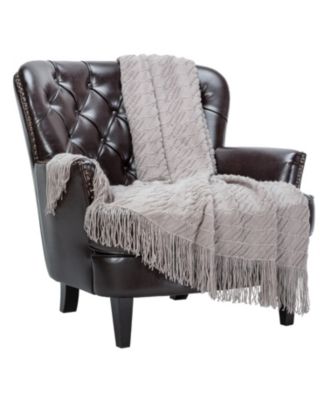 Premium Acrylic Knit Throw with Tassels, 50" x 65"