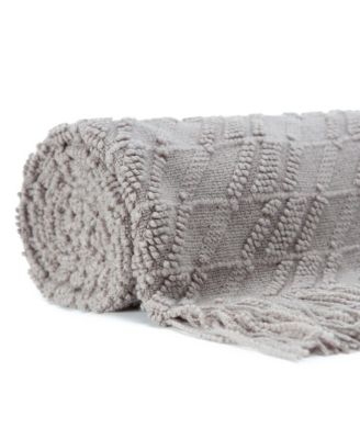 Premium Acrylic Knit Throw with Tassels, 50" x 65"