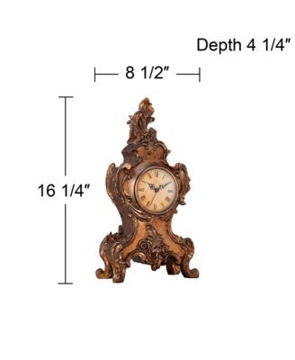 Taryn Vintage Style 16 1/4" High Table Clock