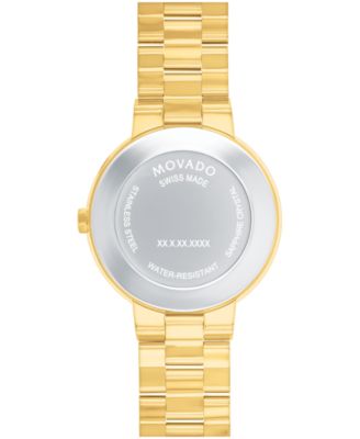 Women's Sapphire Swiss Quartz Yellow Pvd Diamond Accent Watch 28mm