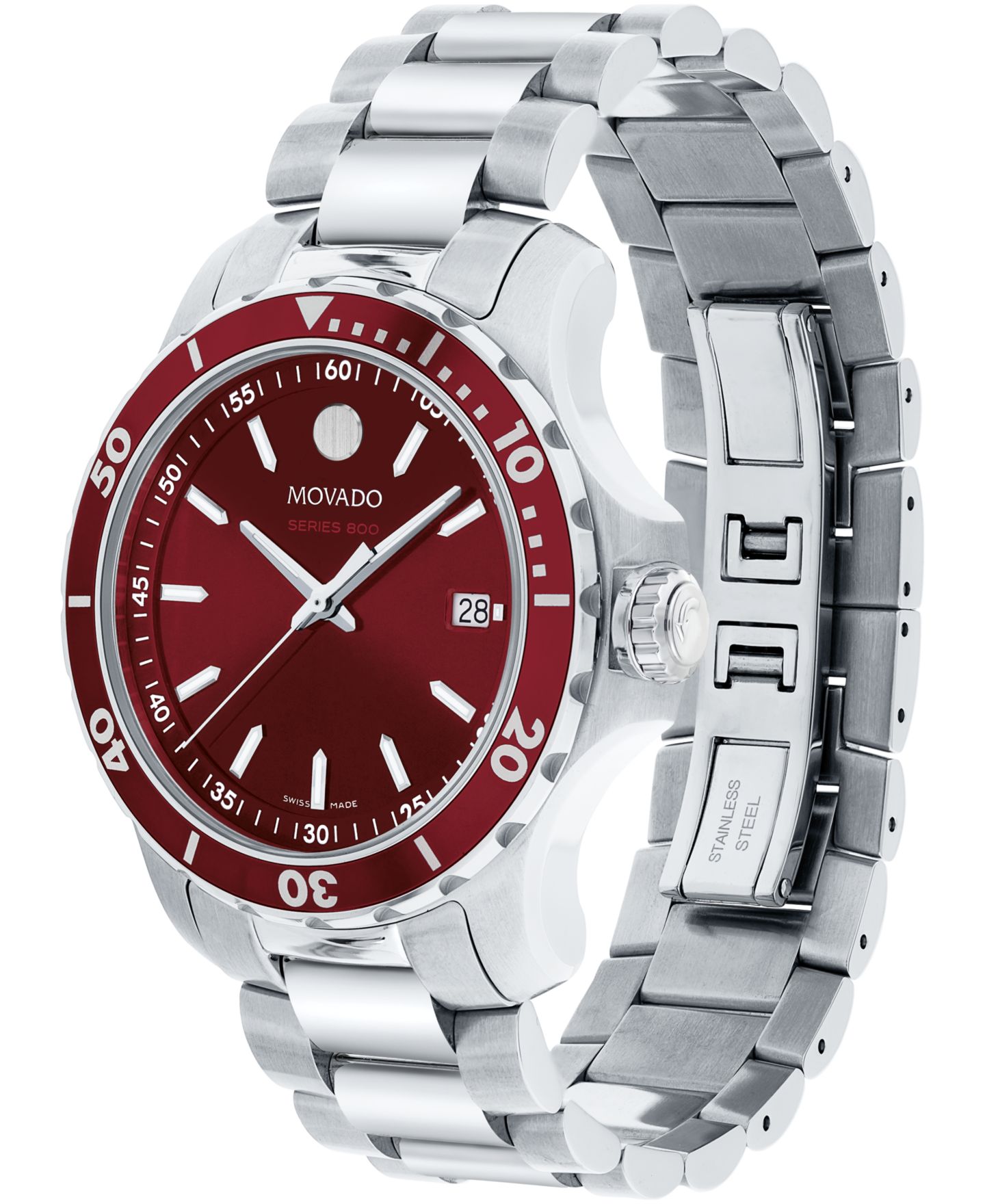 Мужские часы Movado Series 800 Swiss Quartz из нержавеющей стали, 40 мм — фото 3