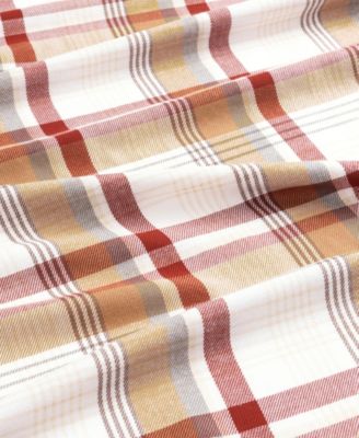 Seneca Plaid Harvest Cotton Tablecloth, 60" x 84"  Oval	