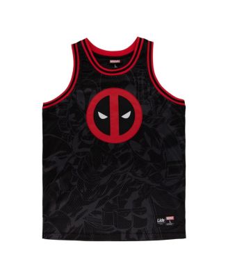 Men's Black Deadpool Basketball Jersey