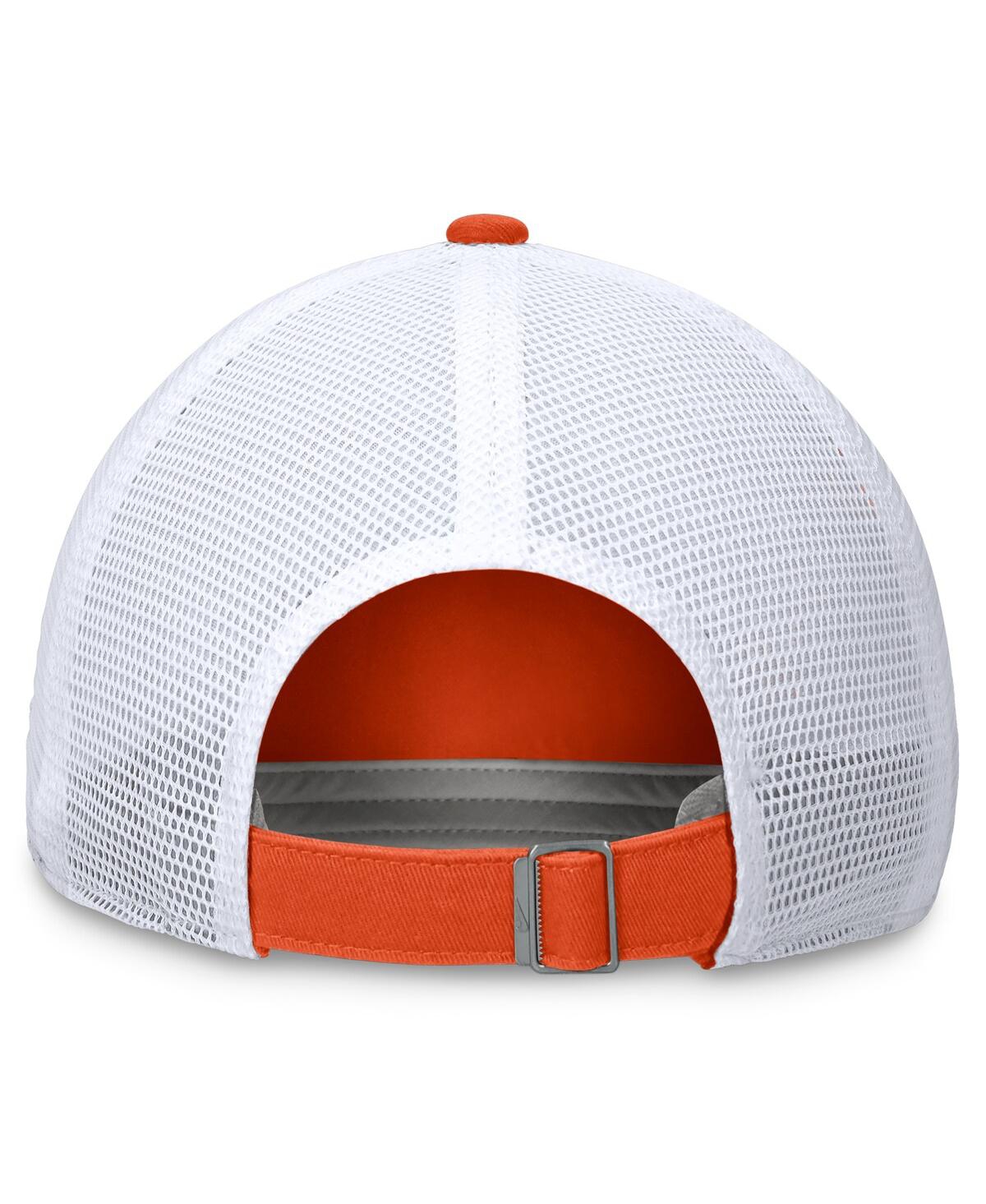 Nike Men's Orange/white Clemson Tigers Primetime Club Trucker Adjustable Hat In Orange,white