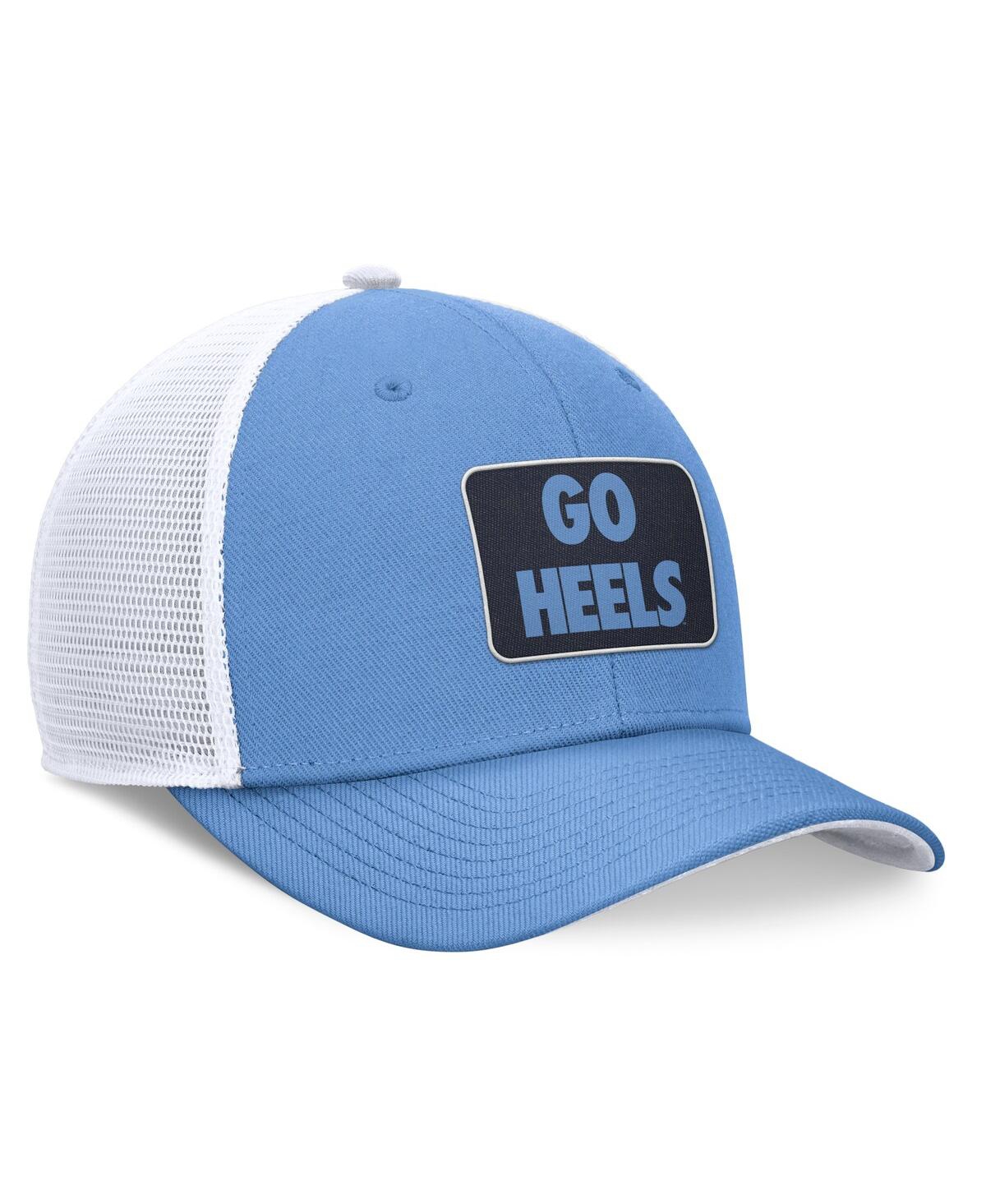 JORDAN MEN'S CAROLINA BLUE/WHITE NORTH CAROLINA TAR HEELS LOCAL RISE TRUCKER ADJUSTABLE HAT 