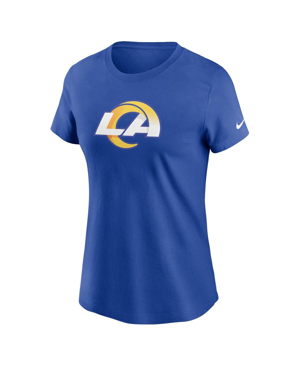 Nike Women's Royal Los Angeles Rams Primary Logo T-shirt In Royal