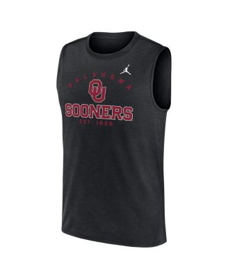 Men's Black Oklahoma Sooners Primetime Legend Lock Up Performance Muscle Tank Top