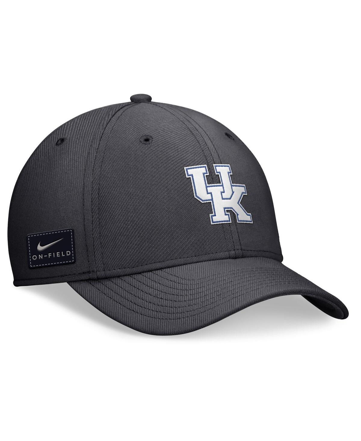 Nike Men'sKentucky Wildcats 2024 On-Field Swoosh Flex Hat - Charcoal