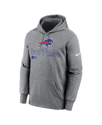 Men's Heather Gray Buffalo Bills Performance Pullover Hoodie