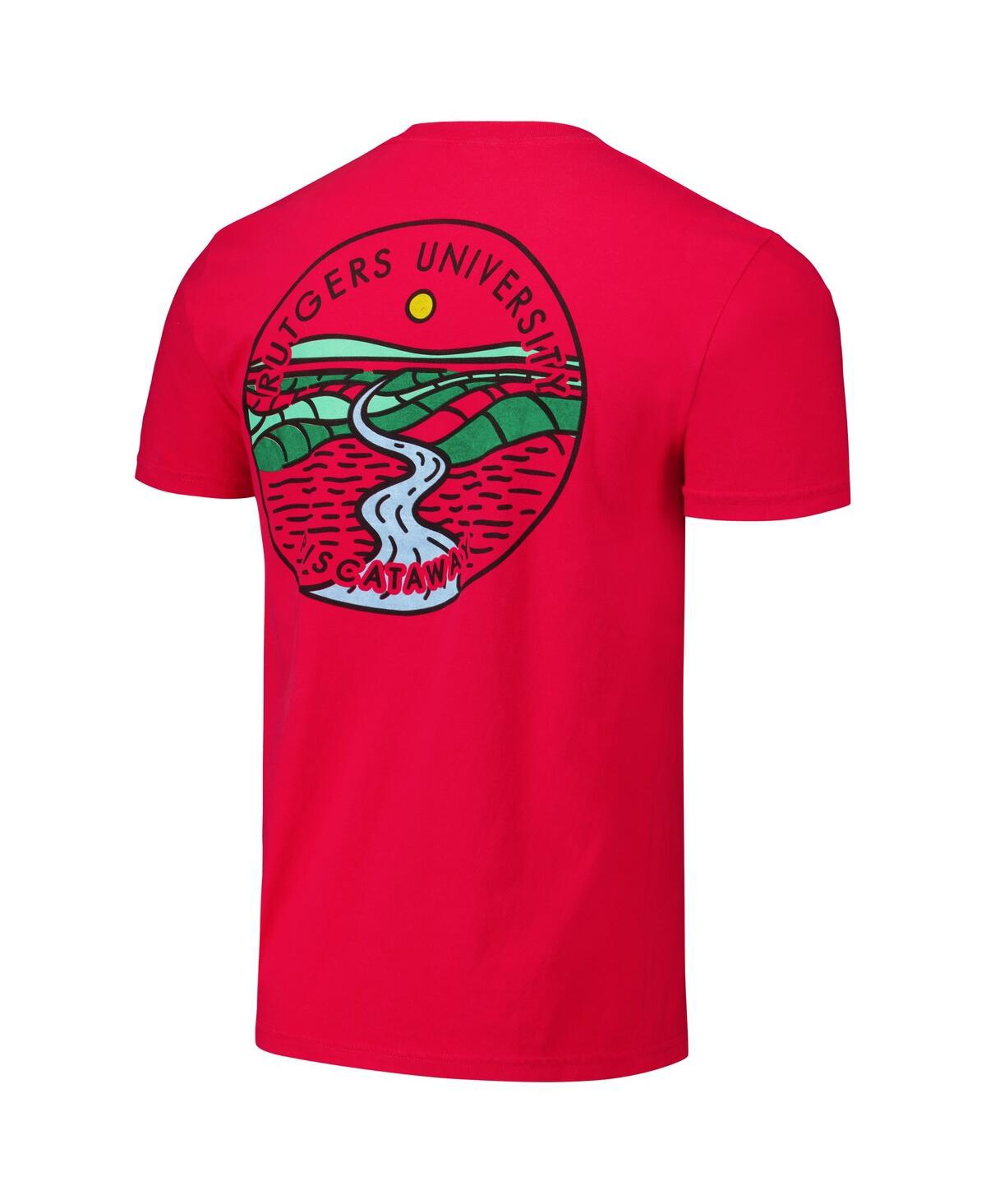 IMAGE ONE MEN'S AND WOMEN'S SCARLET RUTGERS SCARLET KNIGHTS SCENIC COMFORT COLORS T-SHIRT