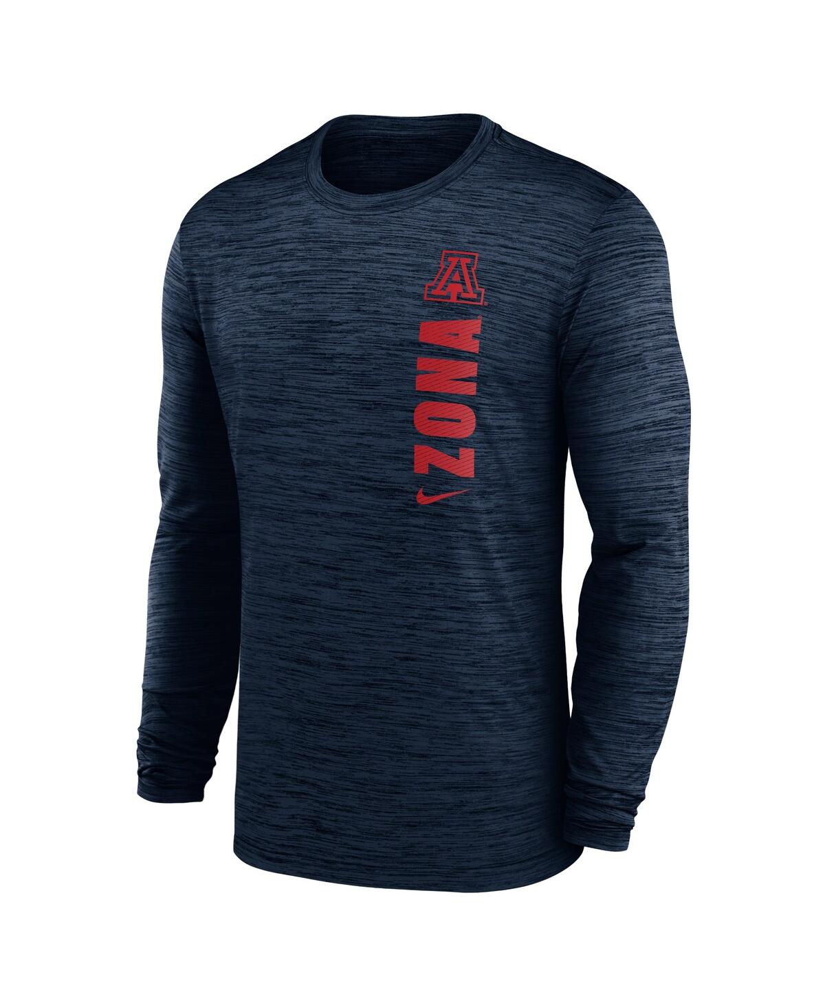 Nike Men'sArizona Wildcats 2024 Sideline Velocity Performance Long Sleeve T-Shirt - Navy