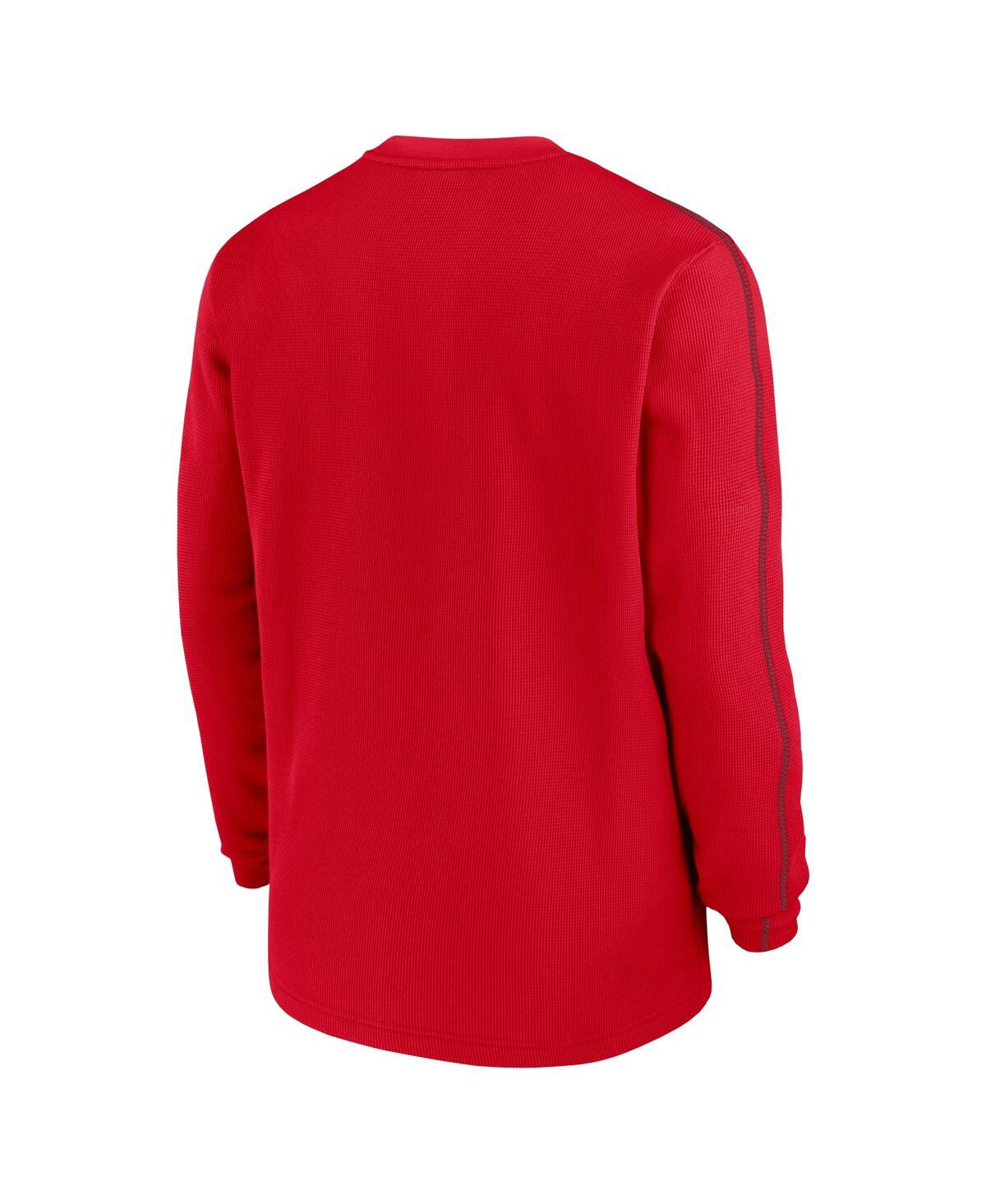 Nike Men'sOhio State Buckeyes 2024 Sideline Coaches Long Sleeve Top - Scarlet, Black