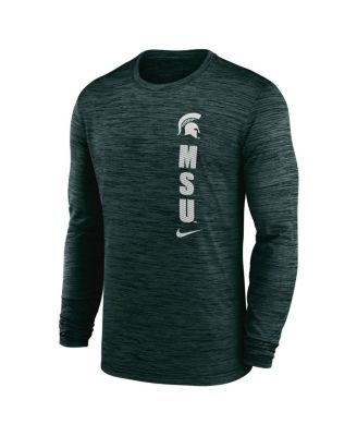 Men's Green Michigan State Spartans 2024 Sideline Velocity Performance Long Sleeve T-Shirt