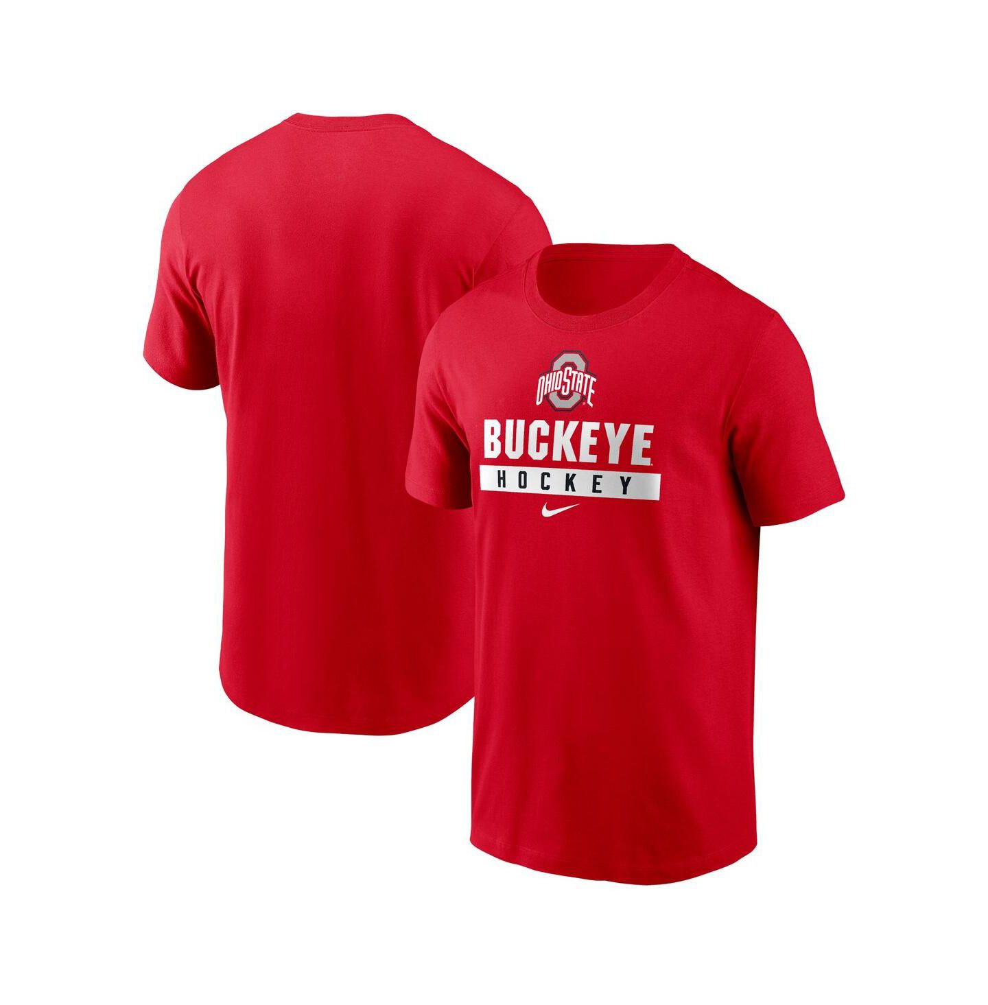 Мужская футболка Nike Scarlet Ohio State Buckeyes Ice Hockey Sport Drop — фото 1