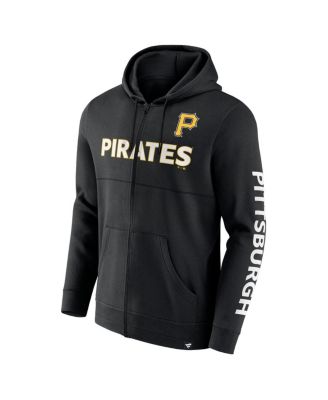 Men's Black Pittsburgh Pirates Ace Hoodie Full-Zip Sweatshirt