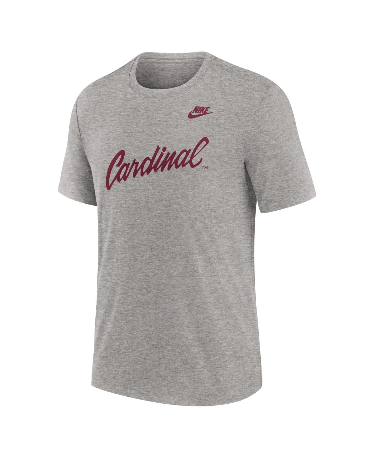 Nike Men's Heather Gray Stanford Cardinal Blitz Evergreen Legacy Primary Tri-blend T-shirt In Heather Gray