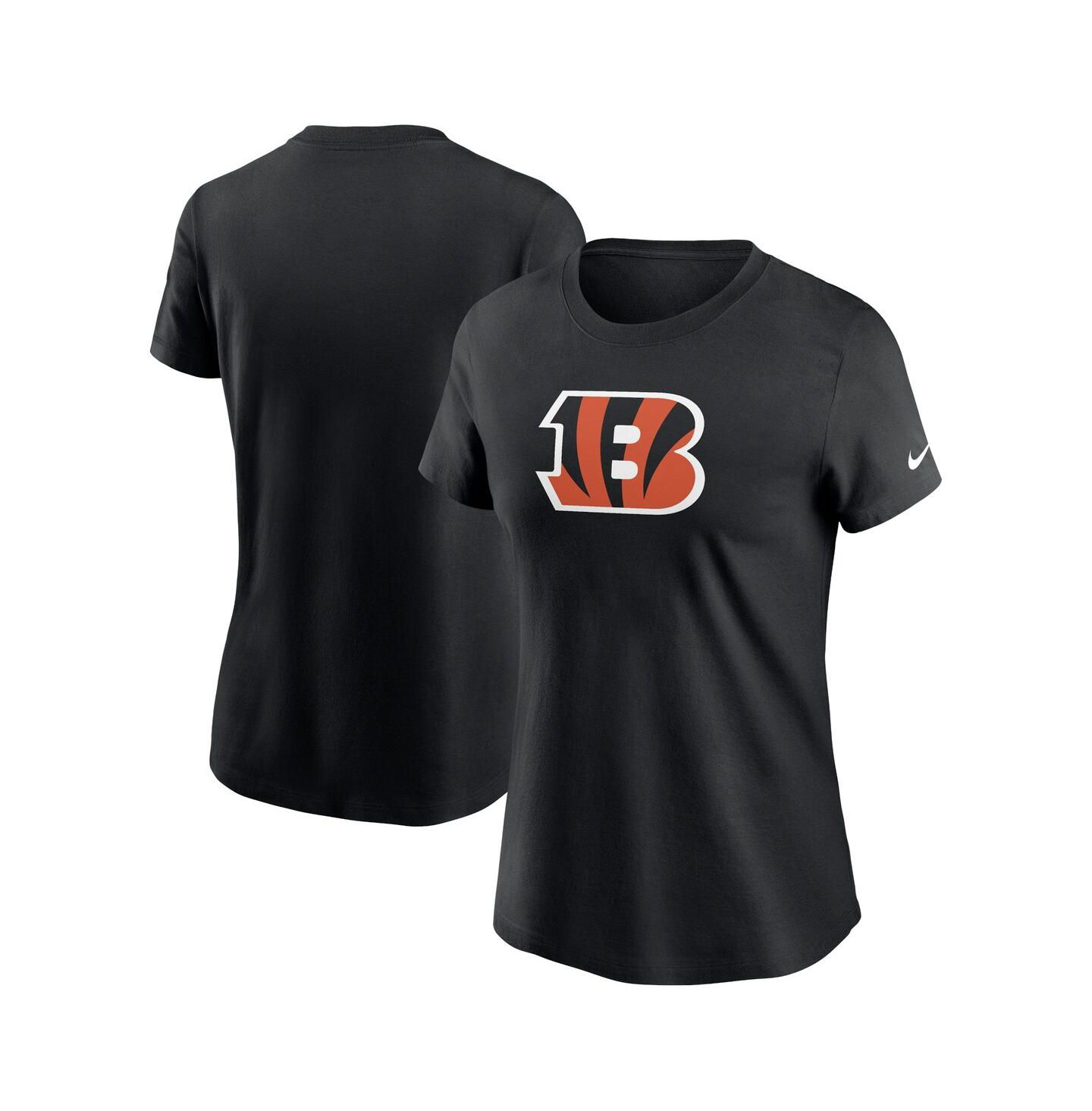Женская футболка Nike Black Cincinnati Bengals Primary Logo — фото 1