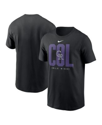Men's Black Colorado Rockies Scoreboard T-Shirt