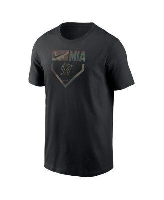 Men's Black Miami Marlins Camo T-Shirt