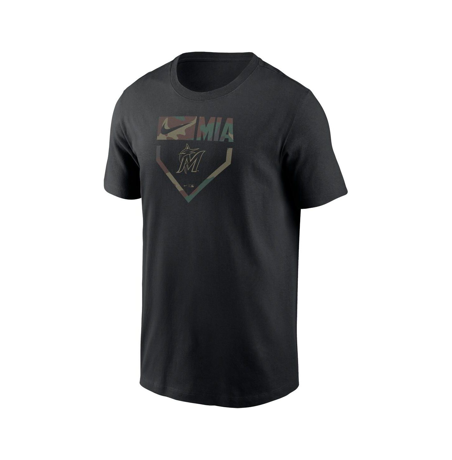Мужская футболка Nike Black Miami Marlins Camo — фото 2