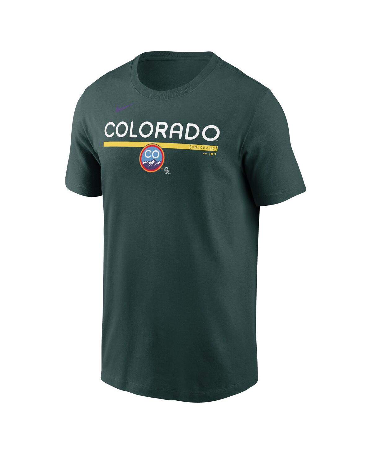 Nike Men'sColorado Rockies 2-Hit Speed City Connect T-Shirt - Green