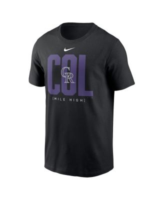 Men's Black Colorado Rockies Scoreboard T-Shirt