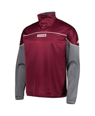 Men's Maroon Texas A&M Aggies AEROREADY Knit Quarter-Snap Jacket