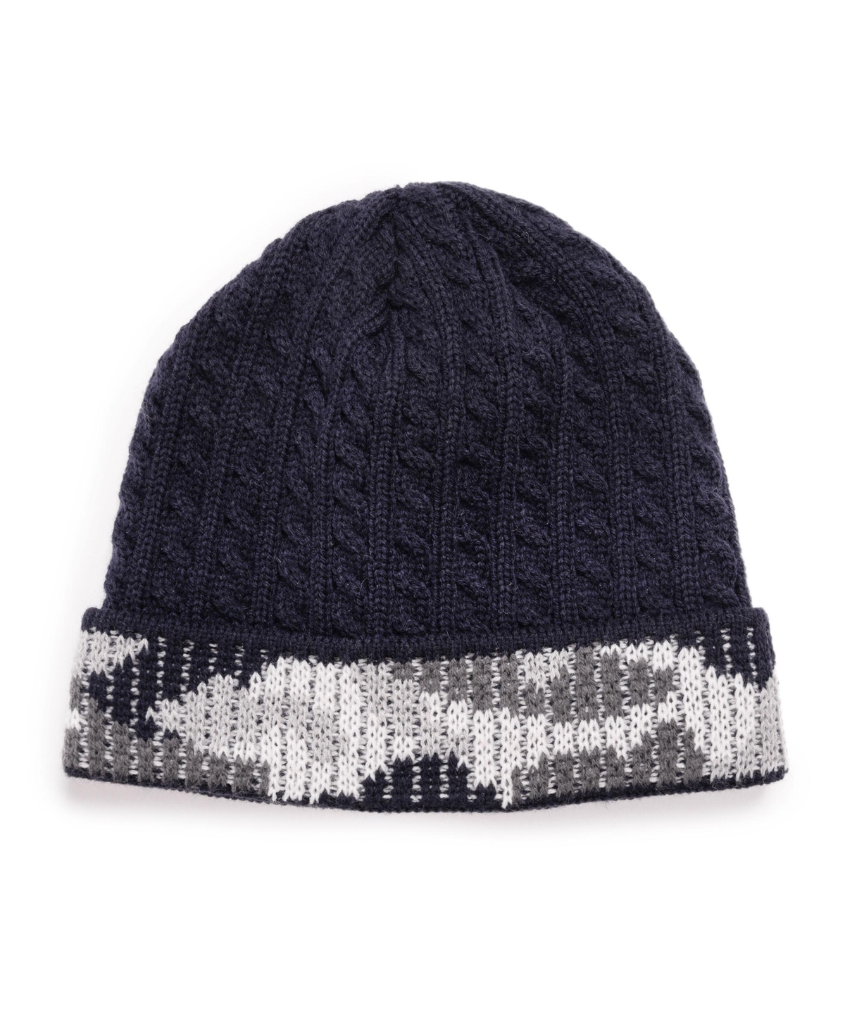 Men's Camo Cuff Cap, Navy, One Size - Navy