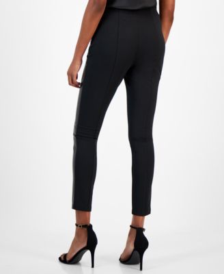 Women's Faux-Leather Skinny Ankle Pants