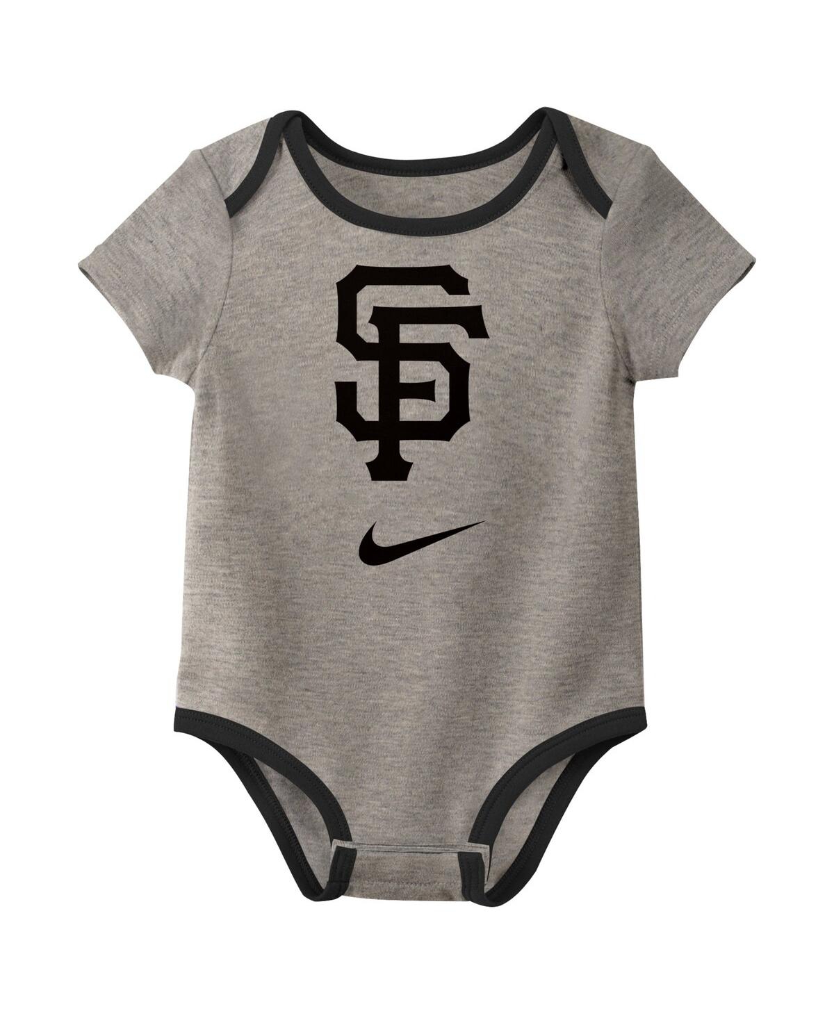 Nike Baby Boys And Girls San Francisco Giants Authentic Collection Three-pack Bodysuit Set In Multi
