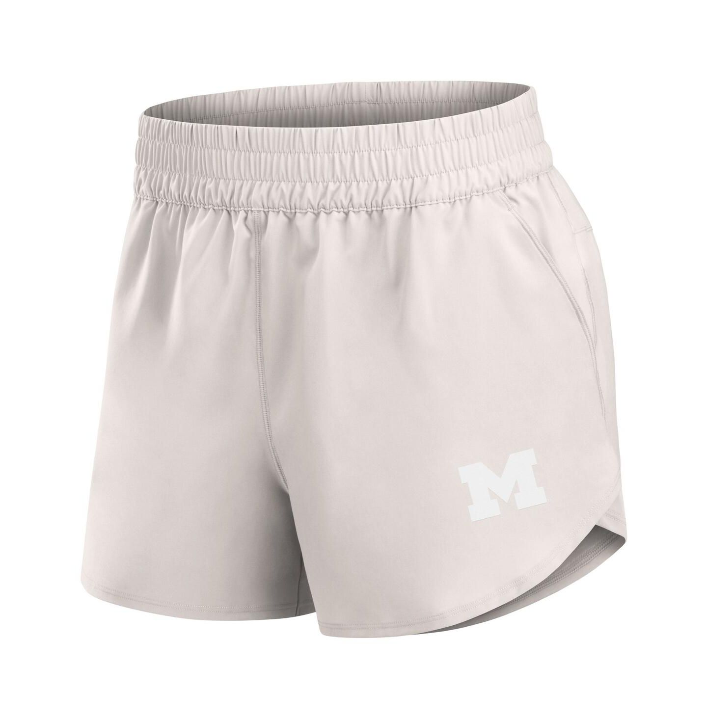 Женские шорты Fanatics White Michigan Wolverines Studio Woven Vibe — фото 2